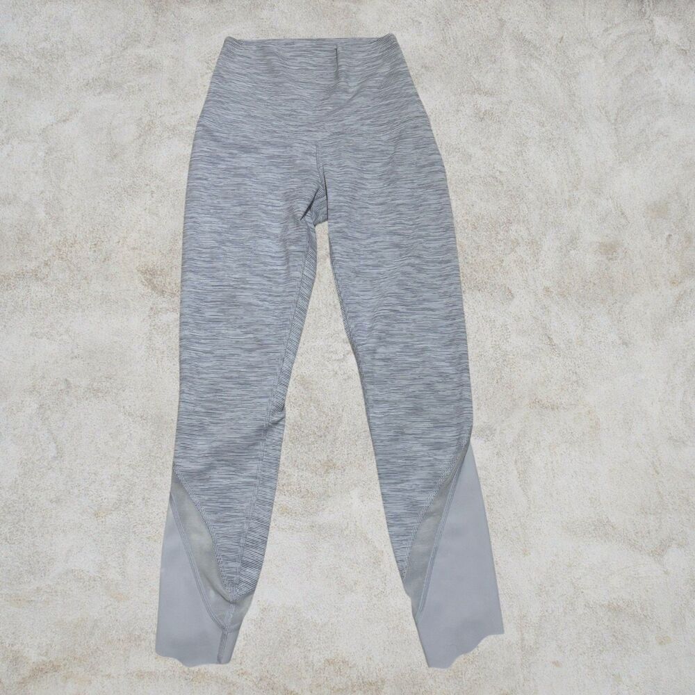 Lululemon Gray Women's Mesh Leggings Wunder Under Crop II 23" Size 0